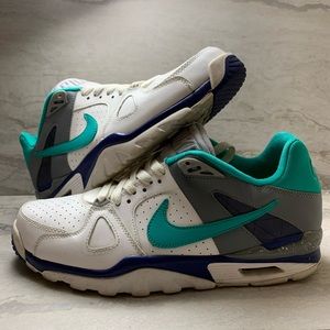 Nike air trainers teal grey Sz 8.5 WORN ONCE